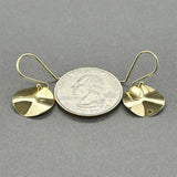 Estate Ippolita 18K Y Gold Mini Wavy Disc Drop Earrings