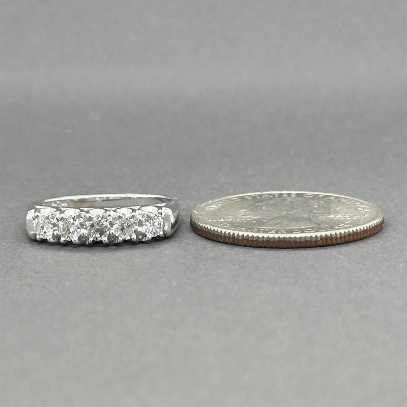 Estate 14K W Gold 0.47ctw 5 Diamond Ring