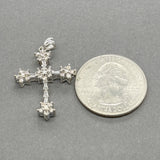 Estate 14K W Gold 0.50ctw H-I/SI2-I2 Diamond Cross Pendant