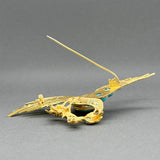 Estate 18K Y Gold 9.20ctw Turquoise Eagle Brooch