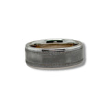 14K Tantalum 8mm Engraved Edge Band 9