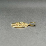 Estate 14K Y Gold 28.6mm Oval Greek Cross Pendant