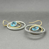 Estate David Yurman SS 18 Topaz Mobile Drop Earrings