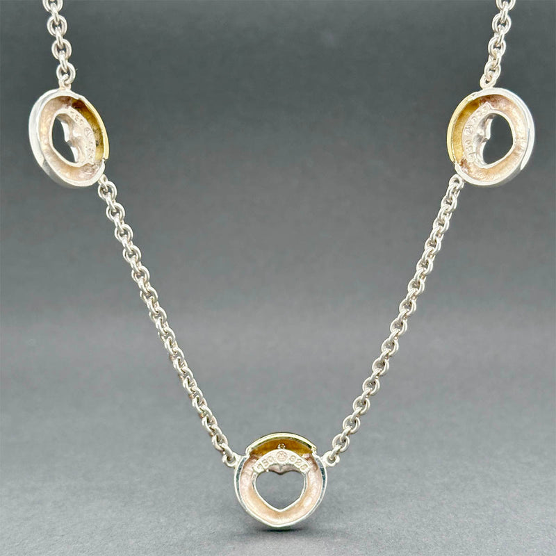 Estate Movado SS 18 0.02ctw Diamond Necklace