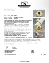 Estate 18K Y Gold 1.50ct Sapphire & 1.24ctw G/SI2-I1 Diamond Halo Ring