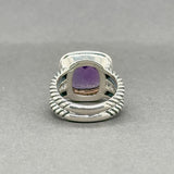 Estate David Yurman SS Amethyst & Diamond Albion Ring