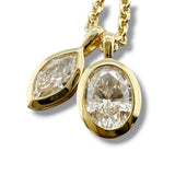 YGP Sterling 1.05ctw  E/VS1 Lab Created Marquise and Oval Diamond Pendant