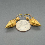 Estate 15K Y Gold Drop Earrings