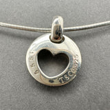 Estate Tiffany & Co. SS Heart Stencil Pendant