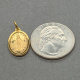Estate 14K Y Gold Miraculous Medal Pendant
