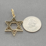 Estate 18K Y Gold Star of David Pendant