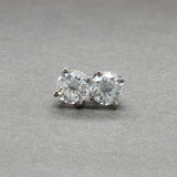 Estate 14K W Gold 0.68ctw G/SI2 Diamond Stud Earrings