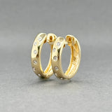 Estate 14K Y Gold 0.04ctw Diamond Huggie Earrings
