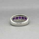 Estate 14K W Gold 3.05ctw Amethyst & 0.19ctw Diamond Ring
