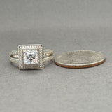 Estate SS CZ Cocktail Ring