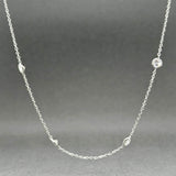 Estate 14K W Gol 1.69ctw G-I/SI1 Diamond By The Yard Necklace