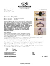 Estate 14K W Gold 0.60ct Sapphire & 0.13ctw Diamond Ring