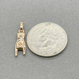 Estate 18K Y Gold 23.9mm Mano Cornuto Pendant
