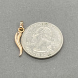 Estate 18K Y Gold 22.5mm Italian Horn Pendant