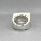 Estate SS Hawk's Eye Quartz Signet Ring