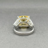 Estate 14K W Gold CZ Three Stone Ring