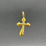Estate 24K Y Gold 25.91mm Cross Pendant