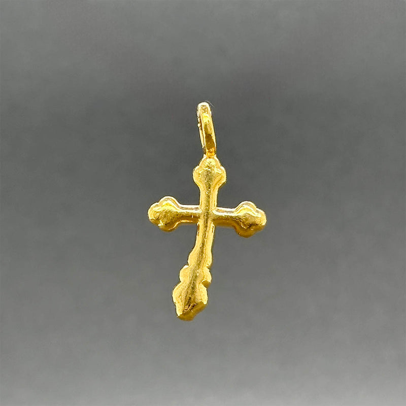 Estate 24K Y Gold 25.91mm Cross Pendant