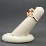 Estate 18KY Carrera Y Carrera 0.73ct Saph & 0.32ctw Diamond Cupid Ring