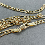 Estate 14K Y Gold 2.9mm 28” Figaro Chain