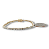 14K Y Gold 4.93ctw E/VS1 Lab-Created Diamond Tennis Bracelet