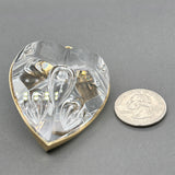 Estate Steuben 18K Y Gold Heart Pendant