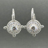 Estate Judith Ripka SS CZ Diamonique Drop Earrings