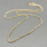 Estate 14K Y Gold 2.6mm 19.75” Figaro Chain