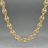 Estate 18K Y Gold 6.9mm 17.75” Puffed Anchor Chain
