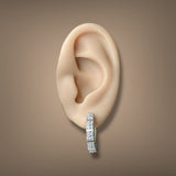 Estate 14K Y Gold 0.88ctw I/I1-2 Diamond Hoop Earrings