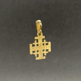 Estate 14K Y Gold 20.5mm Jerusalem Cross Pendant