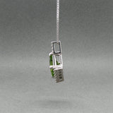 Estate 14K W Gold 2.73ct Peridot & 0.33ctw Diamond Pendant