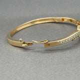 Estate 14K Y Gold 2.21ctw I-J/SI2-I1 Diamond Bangle Bracelet