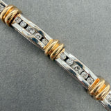 Estate 14K TT Gold 5.49ctw H-J/I1-2 Diamond Link Bracelet