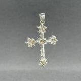 Estate 14K W Gold 0.50ctw H-I/SI2-I2 Diamond Cross Pendant