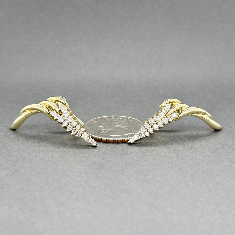 Estate Jose Hess 18K Y Gold 0.92ctw Diamond Earrings