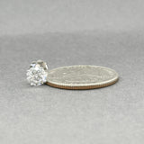 Estate 14K W Gold 0.83ct H/I1 Diamond Single Stud Earring