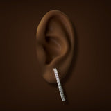 Estate 14K W Gold 1.02ctw H-I/SI2-I1 Diamond In/Out Hoop Earrings