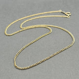 Estate 14K Y Gold 1.74mm 15.5” Curb Chain