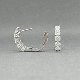 Estate 14K W Gold 1.42ctw H-I/VS2 Diamond Huggie Earrings