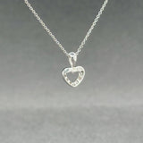 Estate 14K W Gold 0.04ctw K/I1 Diamond Heart Pendant