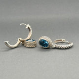 Estate Effy SS 18 4.12ctw Blue Topaz Dangle Earrings