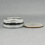 Estate 14K W Gold 4.72ctw Black-H-I/SI1-I1 Diamond Eternity Ring