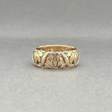 Estate 14K Y Gold 7.3mm Floral Ring