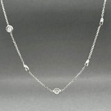 Estate 14K W Gold 0.50ctw H-I/SI1-2 Diamond By The Yard Necklace
